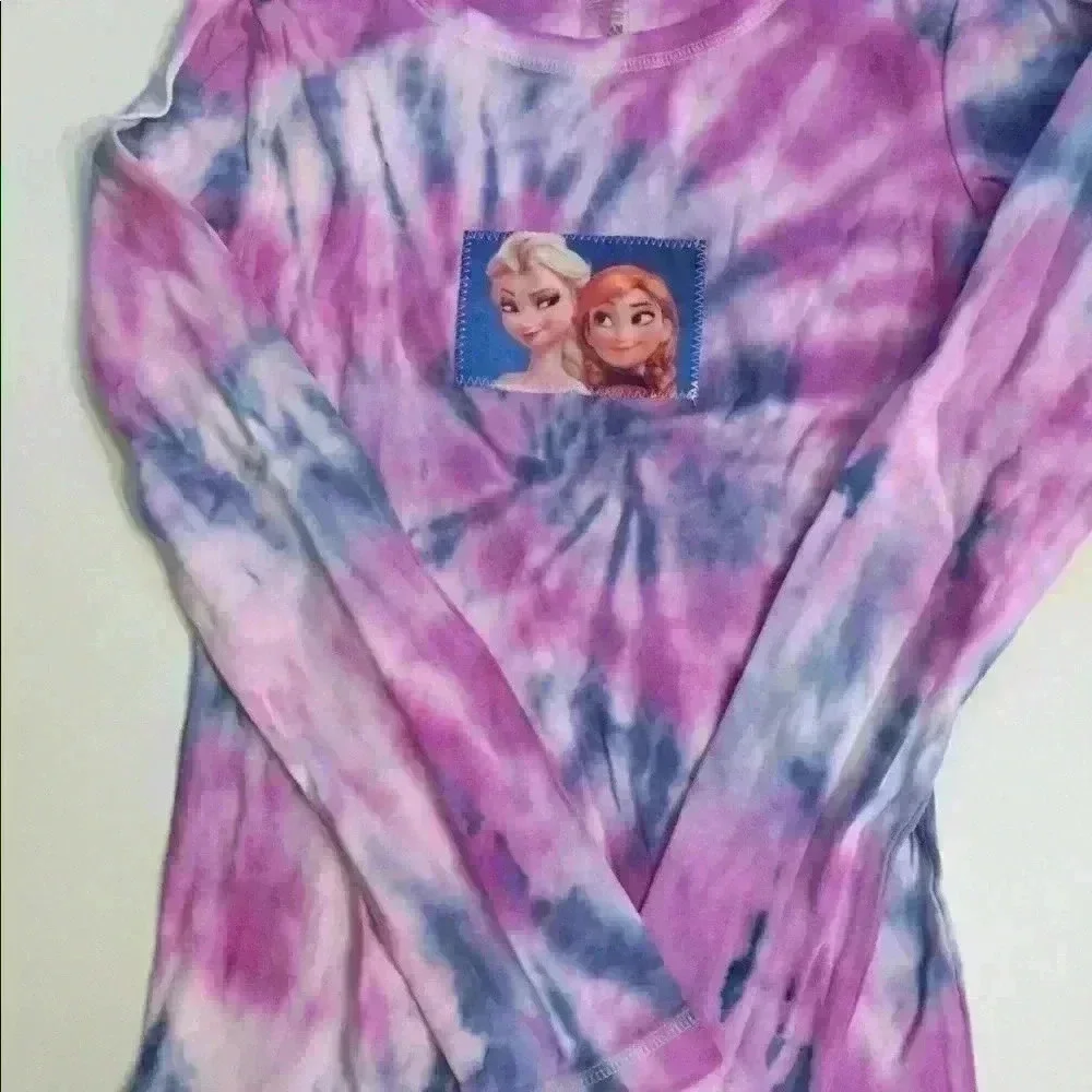 New! Disney Frozen tie dye long sleeve shirt. Girls XL Old Navy
